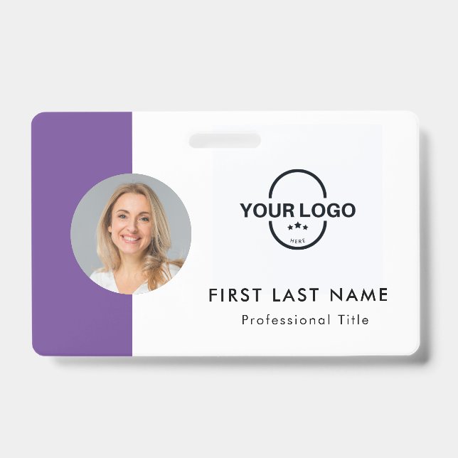 Custom Employee - Photo, Logo, Name ID  Badge (Front)