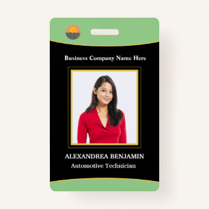 Custom Employee Photo Logo Name ID Card Badge