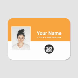 Custom Employee Photo, Logo, Profession Name Tag