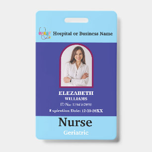 Custom Employee Photo Logo Qr Code Name Badge