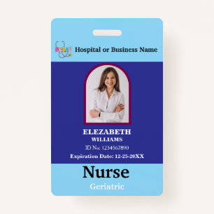Custom Employee Photo Logo Qr Code Name Badge