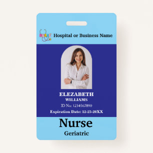 Custom Employee Photo Logo Qr Code Name Badge