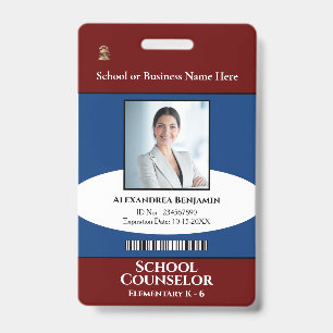 Custom Employee Photo Logo School Teacher ID Card Badge