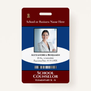 Custom Employee Photo Logo School Teacher ID Card Badge