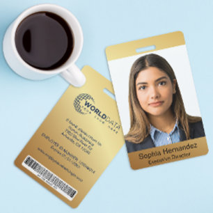 Custom Employee Photo Name and Bar Code Company Badge