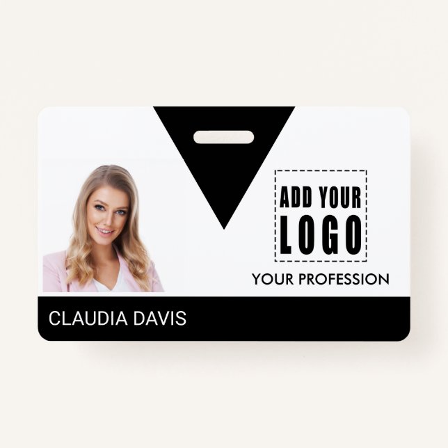 Custom Employee Photo,Name  Badge (Front)