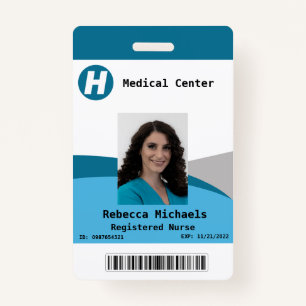 Custom Employee Photo, Name, Bar Code, Logo  Badge