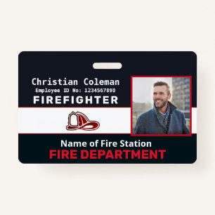 Custom Employee Photo Name ID  Card Logo Bar Code  Badge