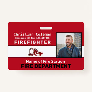 Custom Employee Photo Name ID  Card Logo Bar Code  Badge