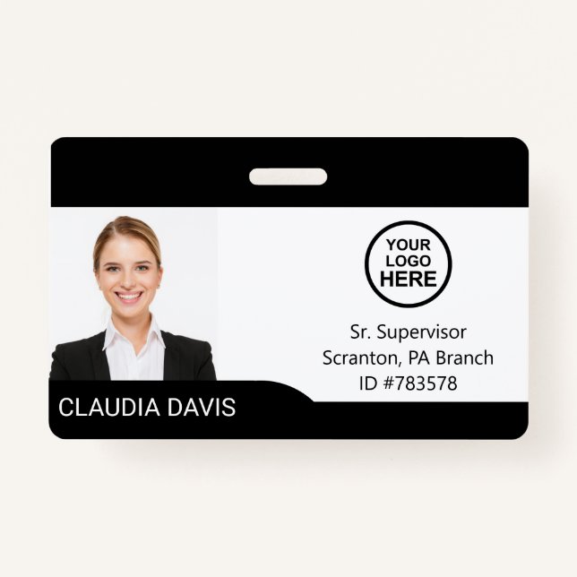 Custom Employee Photo,Name , Logo , Badge (Front)