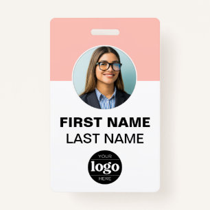 Custom Employee Photo   Name, Logo, Bar Code  Badge