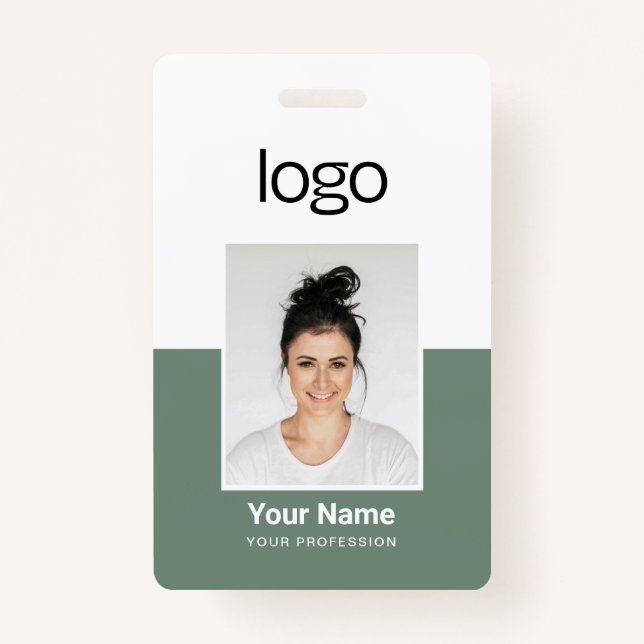 Custom Employee Photo Name Tag Badges (Front)