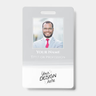 Custom Employee, Photo, Name, Title, Logo, Barcode Badge