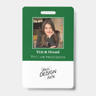 Custom Employee, Photo, Name, Title, Logo, Barcode Badge