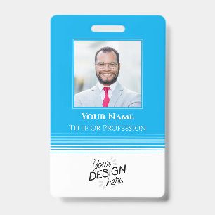 Custom Employee, Photo, Name, Title, Logo, Barcode Badge