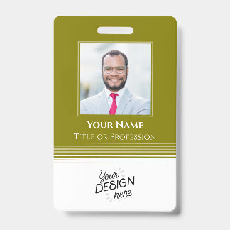 Custom Employee, Photo, Name, Title, Logo, Barcode Badge