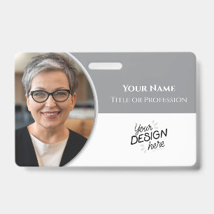 Custom Employee, Photo, Name, Title, Logo, Barcode Badge