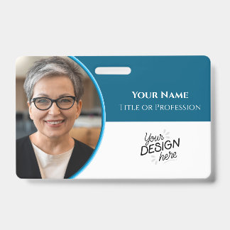 Custom Employee, Photo, Name, Title, Logo, Barcode Badge