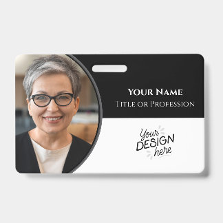 Custom Employee, Photo, Name, Title, Logo, Barcode Badge