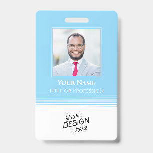 Custom Employee, Photo, Name, Title, Logo, Barcode Badge