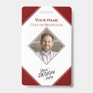 Custom Employee, Photo, Name, Title, Logo, Barcode Badge