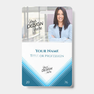 Custom Employee, Photo, Name, Title, Logo, Barcode Badge
