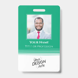 Custom Employee, Photo, Name, Title, Logo, Barcode Badge