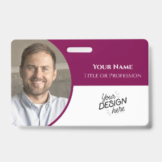 Custom Employee, Photo, Name, Title, Logo, Barcode Badge