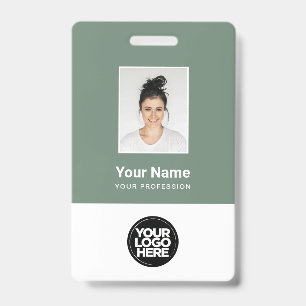 Custom Employee Photo, Qr Code, Logo, Name Badge