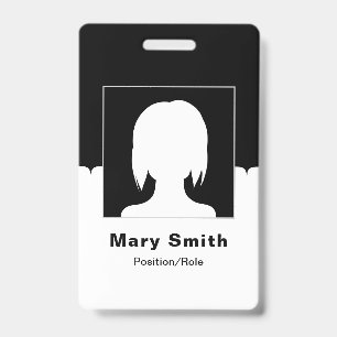 Custom Employee Photo, QR Code, Logo, Name Badge