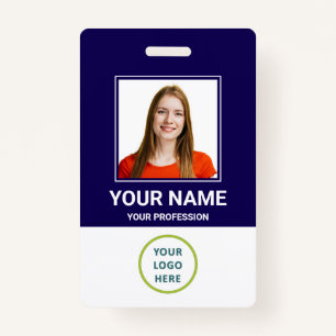 Custom Employee Photo, Qr Code, Logo, Name Badge
