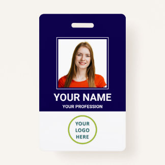 Custom Employee Photo, Qr Code, Logo, Name Badge