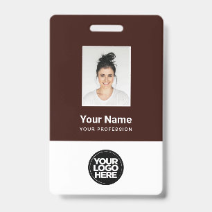 Custom Employee Photo, Qr Code, Logo, Name Badge