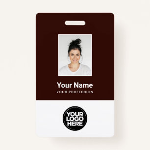 Custom Employee Photo, Qr Code, Logo, Name Badge