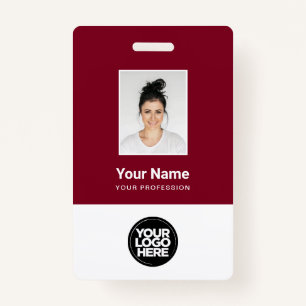 Custom Employee Photo, Qr Code, Logo, Name Badge