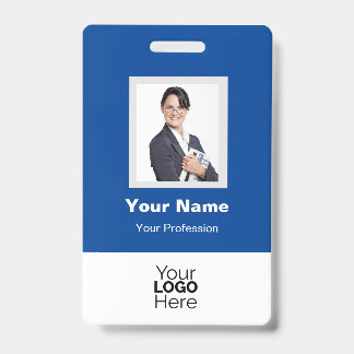Custom Employee Photo, QR Code, Logo, Name Badge