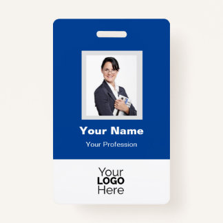 Custom Employee Photo, QR Code, Logo, Name Badge