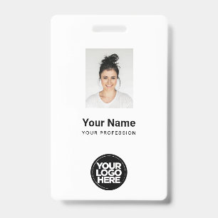 Custom Employee Photo, Qr Code, Logo, Name Badge
