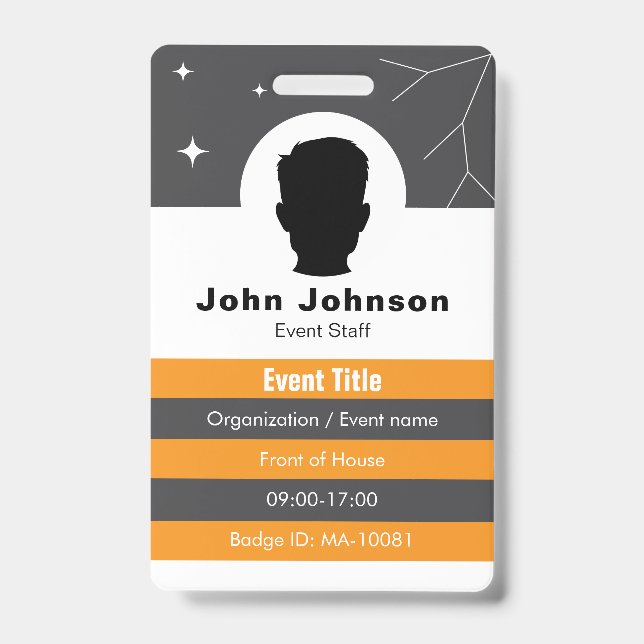 Custom Employee Photo, Qr Code, Name Badge (Front)