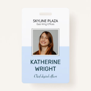 Custom Employee Photo Square ID Name Badge