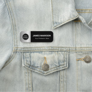 Custom Employee Pin Name Tag or Magnetic with Logo