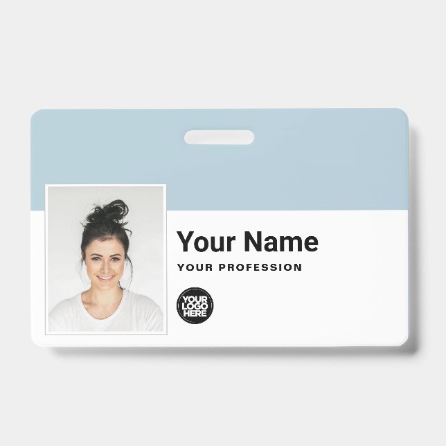 Custom Employee - Professional Business Logo Name Badge (Front)