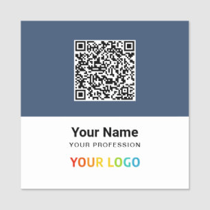 Custom Employee Qr code Pin Name Tag or Magnetic