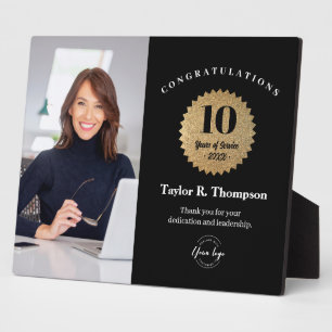 Custom Employee Recognition Photo 10 Year service  Plaque