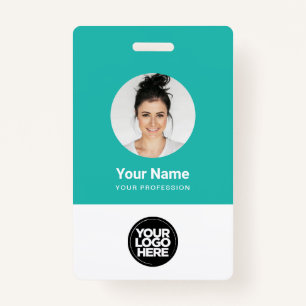 Custom Employee Round Photo Logo Name Badge