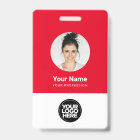 Custom Employee Round Photo Logo Name
