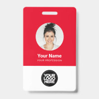 Custom Employee Round Photo Logo Name