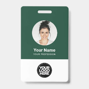 Custom Employee Round Photo Logo Name Badge