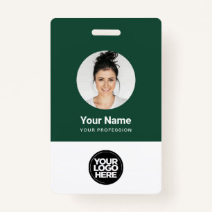 Custom Employee Round Photo Logo Name Badge