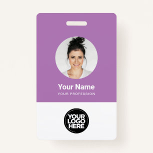 Custom Employee Round Photo Logo Name Badge
